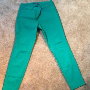 Green straight leg pants, size 8